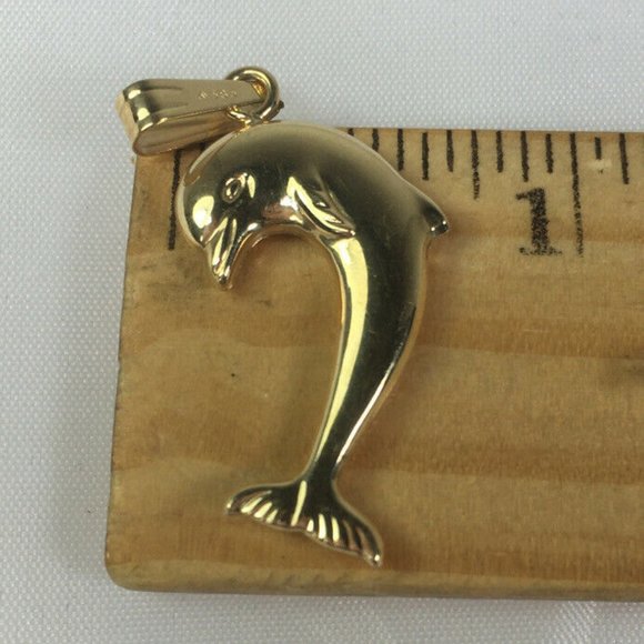 Dolphin Pendant 14K Gold 1.2 Gm - Picture 10 of 11